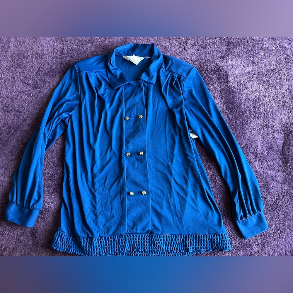Vintage NWT Blue Blouse
